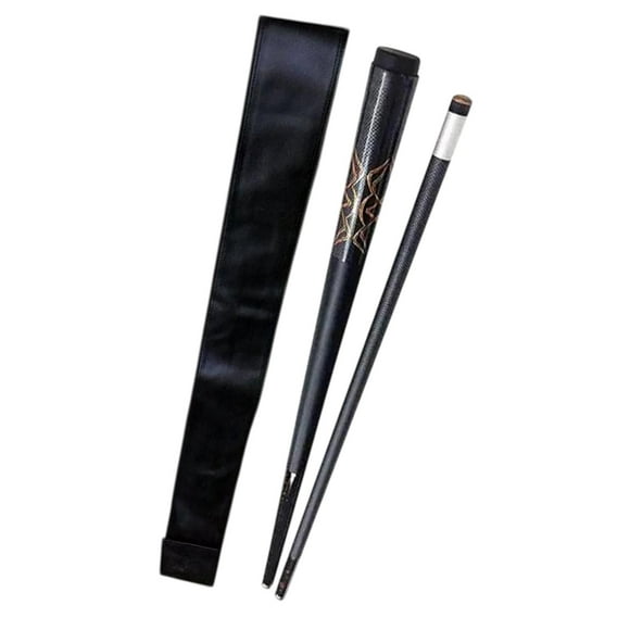 DYNWAVECA 1/2 Pool Cue Snooker Cue Trendy Ergonomic Billiard Stick with Storage Bag for Billiard Players Beginners Training Enthusiasts Gold