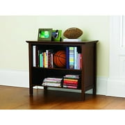 your zone zzz place to be 2-shelf bookcase, walnut