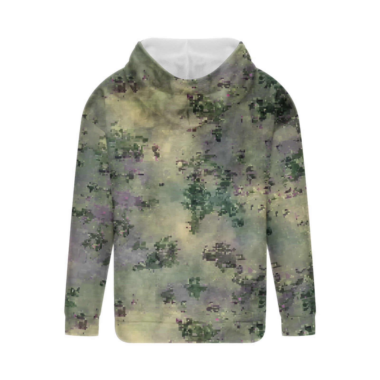 ZCFZJW Fashion Hooded Sweatshirts for Men Lightweight Regular Fit Casual Camo US Flag Print Long Sleeve Drawstring Hoodie Outwear Coat Patriotic Tops with Pocket Army Green XL