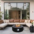 thumbnail image 6 of Afterglow Firepits All Terrafab External Gas Tank for Outdoor Use Round 50000Btu, Black, 6 of 6