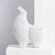 thumbnail image 2 of Estatua de caballo, figura de cerámica abstracta, moderna, geométrica, única, coleccionable. Blanco, 2 of 8