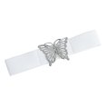 thumbnail image 2 of D-GROEE Women Fashion Elastic Hollow Out Butterflies Decor Belt Stretchy Skinny Waist Belt for Dress Jeans Pants with Metal Gold Buckle, 2 of 7