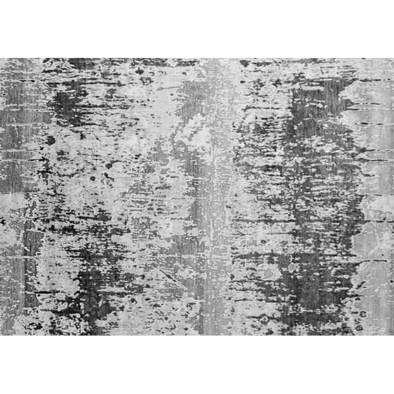 Ahgly Company Indoor Rectangle Oriental Gray Industrial Area Rugs, 5' x 7'