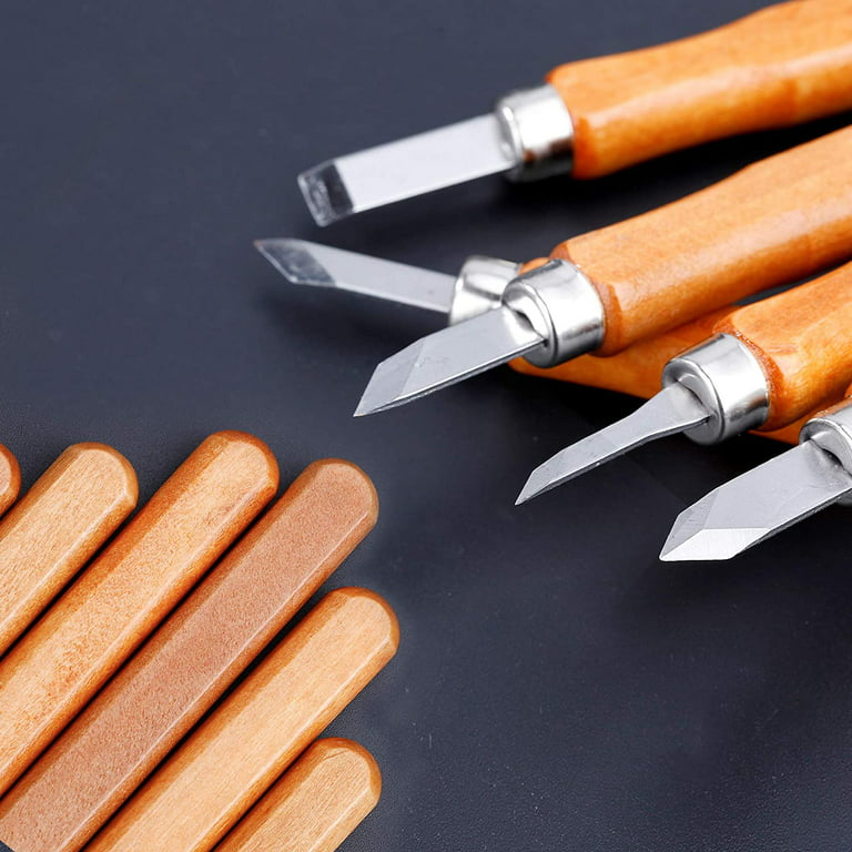 Wood Carving Tools Set, Wood Carving Hand Tools for Beginners with  Whittling Knife Detail Wood Carving Knife and 12pcs SK2 Carbon Steel Wood  Carving