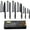 Black-02, variant on Marco Almond KYA37 Non-Stick Coated High Carbon Stainless Kitchen Rainbow Knife Set with Sheath Dishwasher Safe Cutlery Set，6 Piece Set