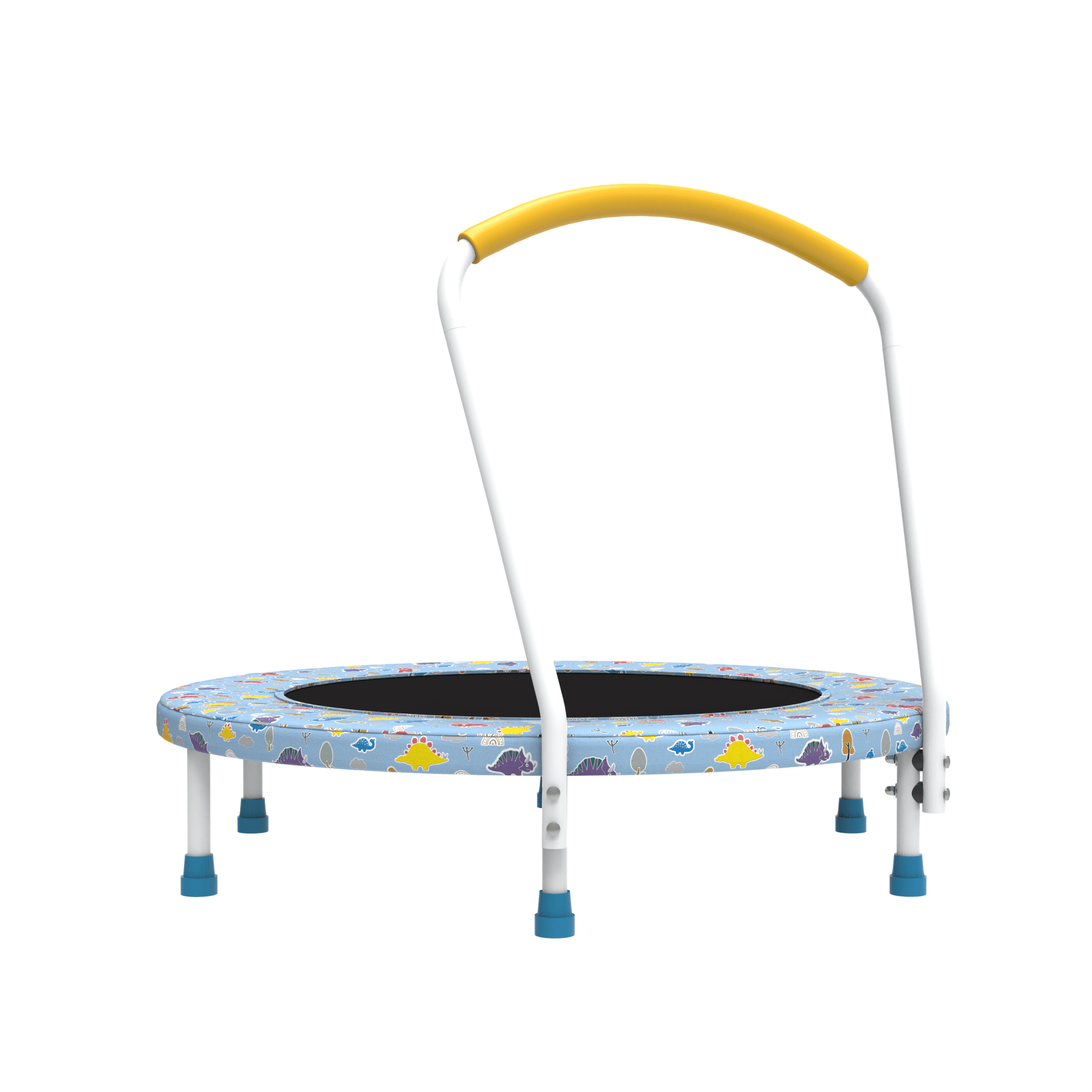 36" Trampoline for Kids,3 Foot Indoor Outdoor Trampoline with Foam Handle,No-Gap Safe Design,Kid Trampoline with Safety Enclosure Net for Boys Girls, Ages 1-8,Blue