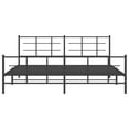 thumbnail image 5 of vidaXL Metal Bed Frame without Mattress with Footboard Black 76"x79.9", 5 of 9