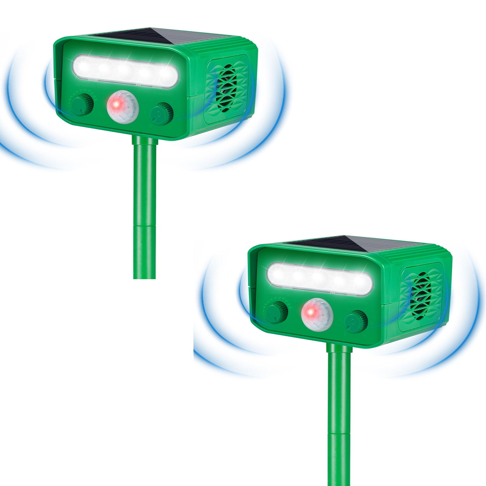 Jahy2Tech 2Pack Solar Ultrasonic Animal Repellent for Yard Home with