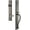 Antique Pewter, variant on Grandeur 849891 Carre Solid Brass Rose Left Handed Dummy "S" Grip Handleset - Grey