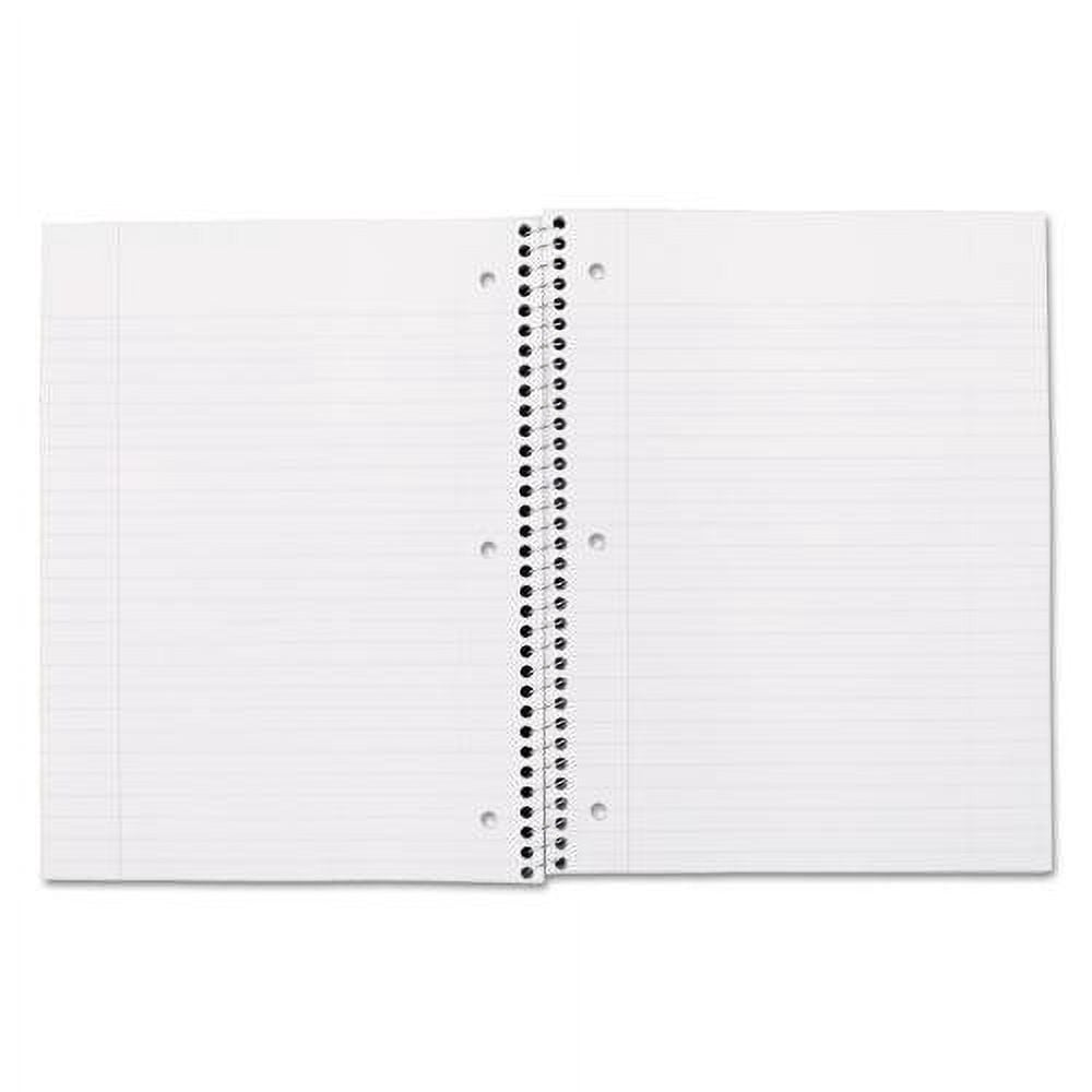 Spiral Notebook, 3-Hole Punched, 1 Subject, Wide/legal Rule, Randomly Assorted Covers, 10.5 X 7.5, 100 Sheets | Bundle of 10 Each