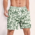 thumbnail image 3 of Xyxonk Mens Swim Trunks 9" Quick Dry Big & Tall Swimming Shorts Summer Print Stretch Shorts with Pockets Green 4XL, 3 of 4