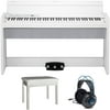 Korg LP380U 88 Key Digital Home Piano USB Audio With Speakers (White)