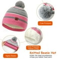 thumbnail image 2 of Winter Kids Hat Gloves Scarf Set,  Girls Boys aged 4-7 Beanie with Pom Knit Warmer Set, 2 of 6