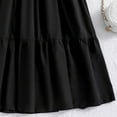 thumbnail image 4 of Kid Girl Dresses Flutter Sleeve Tiered Swing A-Line Cotton Black Dress Girls Birthday Dress For Girls Fancy Dress, 4 of 9