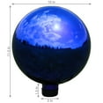 thumbnail image 4 of Sunnydaze Mirrored 10" Blue Stainless Steel Outdoor Gazing Globe, 4 of 9