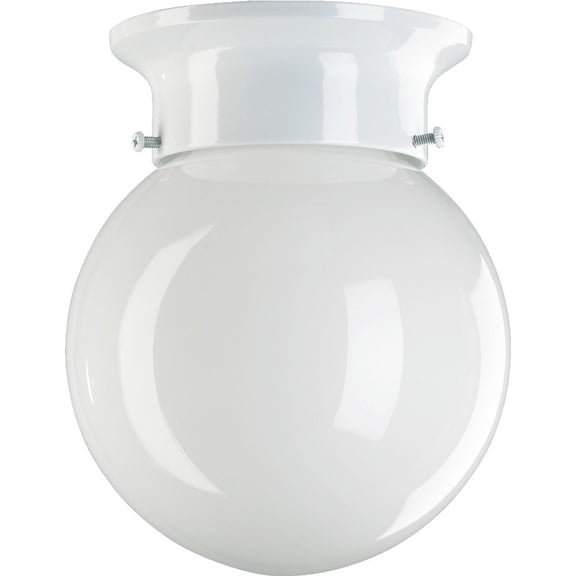 3308-6-6 Quorum Lighting Lancaster - 1 Light Pendant in style - 6 inches wide by 7.5 inches high-White Finish-Opal Glass Color