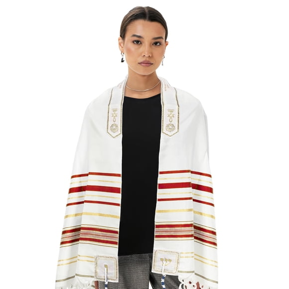 Mantón de oración Halleluyah Messianic Tallit 183x56 cm con bolsa