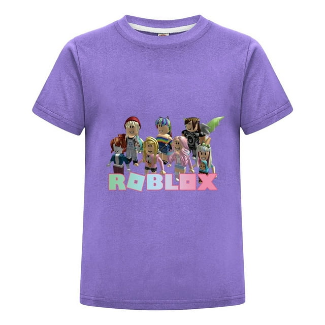 Camiseta Roblox Infantil Estampada, Playera para Niño Ninas Gamer con Diseño de Personajes, Ideal para Verano y Regalos