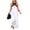 White, variant on Women’s Sleeveless Maxi Dress with Cross Halter Neck and Loose Fit Long Length Casual Summer Sundress Black L