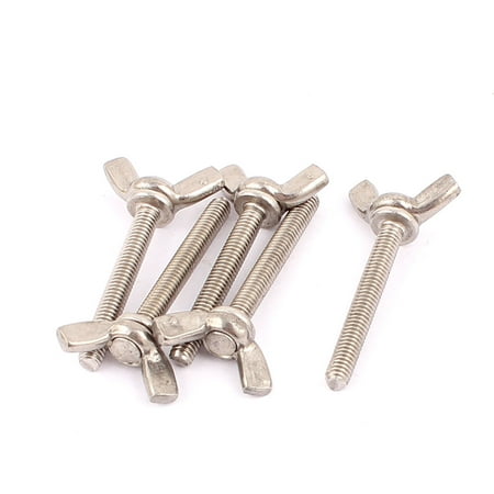 

Uxcell M4x30mm Metric Thread 0.7mm Pitch Butterfly Head Wing Screw Bolts (5-pack)