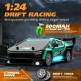 thumbnail image 2 of Graflsoa 1:24 Scale 2.4GHz Remote Control Mustang Drift Car with LED Lights, Replaceable Wheels, 30KM/H Speed, Single Battery Version (White), 2 of 6
