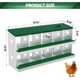 thumbnail image 2 of Cajas Nido para Gallinas, Caja Metálica con 10 Compartimentos, Percha, Tapa Segura, Versátil para Montaje en Pared, 2 of 7
