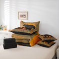 thumbnail image 6 of Homewish Woodland Animal Bear 7 Pieces Bedding Comforter Set,Rustic Old Wooden Full Bedding Set,Orange Brown Fitted Sheet Flat Sheet For Kids,Microfiber Bedroom Decor Reversible, 6 of 8