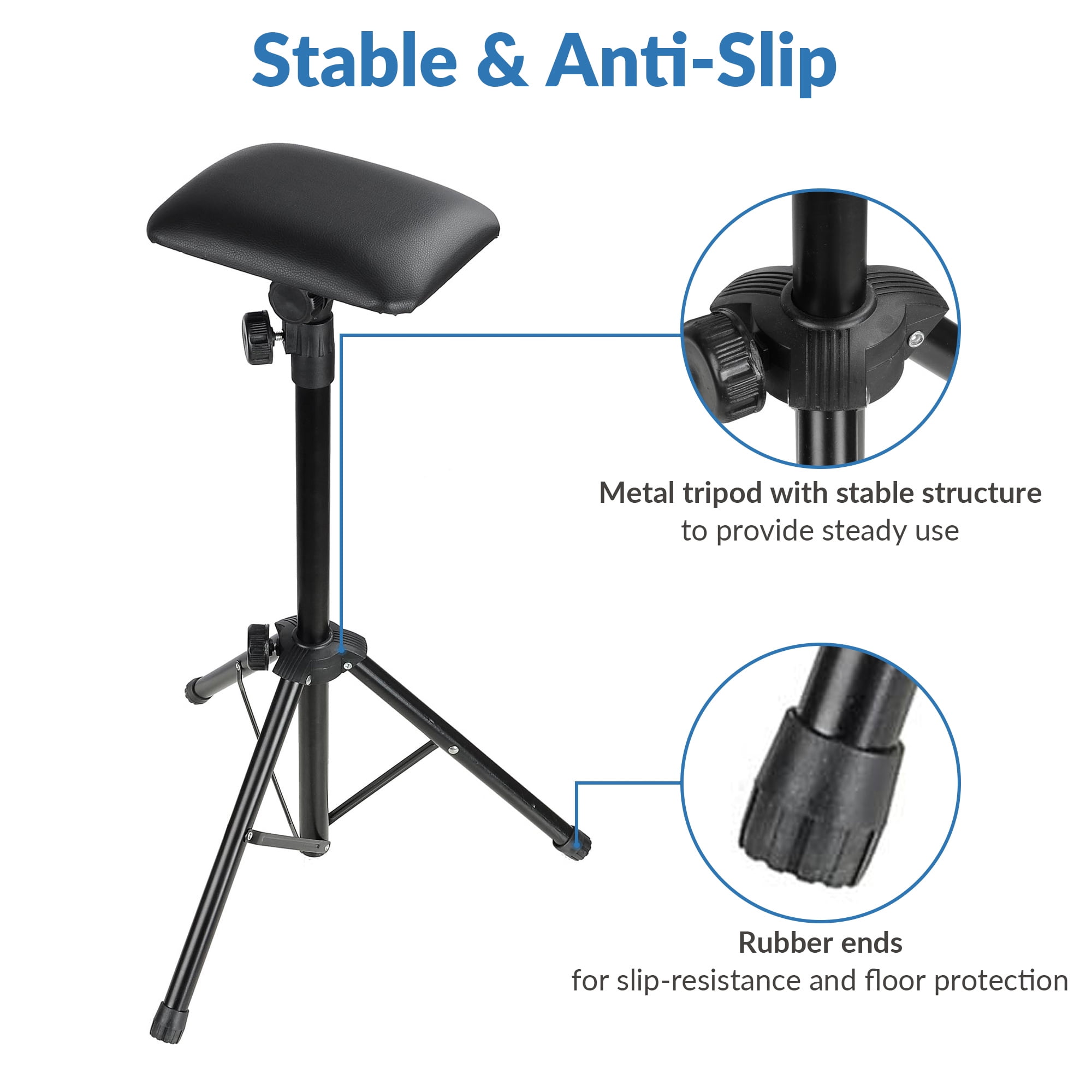 Tattoo Armrest Foam Pad Arm Leg Rest Foldable Studio Height Adjust Pu Leather Walmart Com