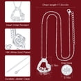 thumbnail image 5 of APSVO S925 Sterling Silver Plated Love Heart Rose Necklaces for Women April Birthstone Necklace with Crystal Birthday Mothers Day Jewelry Gifts iDEAS Teen Mom Female Lady Adult Age Ideas, 5 of 8