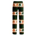 thumbnail image 5 of Domuza Men's St Patricks Day Pajamas Pants Shamrock Printed Drawstring Stretch Waist Pjs Trousers Soft Relaxed Fit Lounge Sleep Pants with Pockets Army Green M, 5 of 5