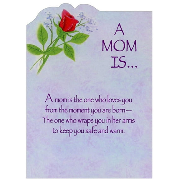 Designer Greetings Red Rose: A Mom Is One Who Loves Die Cut Z-Fold Birthday Card for Mom