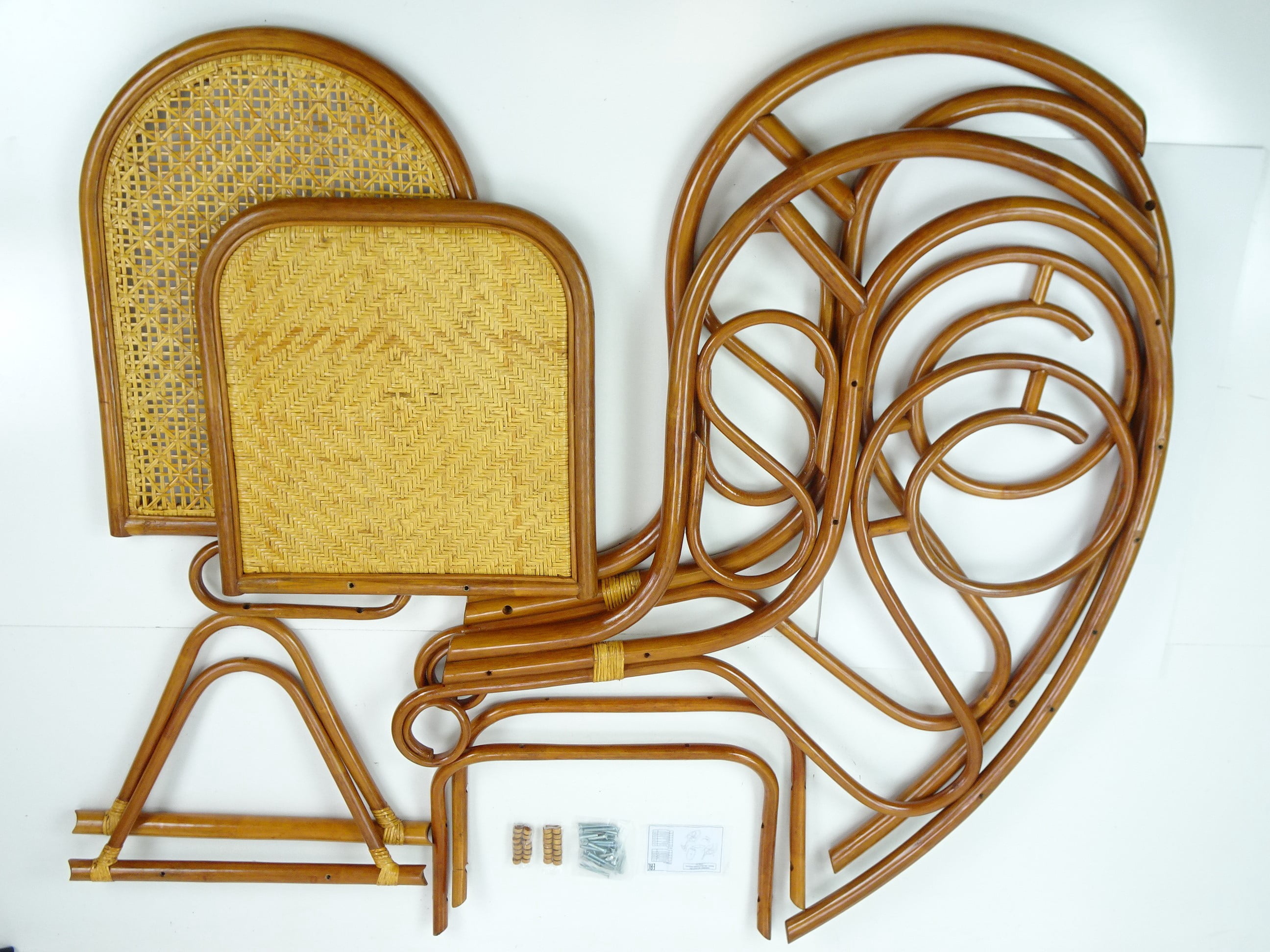 Wickerix Milano Rocking Chair, Natural Rattan Wicker Hadmade, ECO, Colonial Color