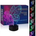 thumbnail image 1 of Butterfly Night Light LED 3D Fairy Wing Remote Control Lamp USB Festival Present Birthday Gift, 1 of 5