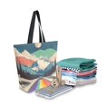 thumbnail image 2 of FORMRS Womens Canvas Tote Bag with Zipper Inner Pocket Shoulder Handbag, Colorful Road at Night, 2 of 7