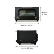 BALMUDA The Toaster Pro | Steam Oven Toaster | Compact Size 14.1″W × 12.6″D × 8.2″H | 6 Modes: Shokupan, Golden Toast, Pizza, Croissant, Oven, Salamander Grill | (Baking Tray Sold Separately) | Black