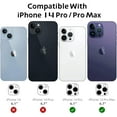 thumbnail image 2 of SINBEE [3+1 Pack] for iPhone 14 Pro - Max Camera Lens Protector, Tempered Glass Cover Pro, Ultra HD, Anti-Scratch, Metal Individual Ring 6.1''/14 6.7'', Black, 2 of 7