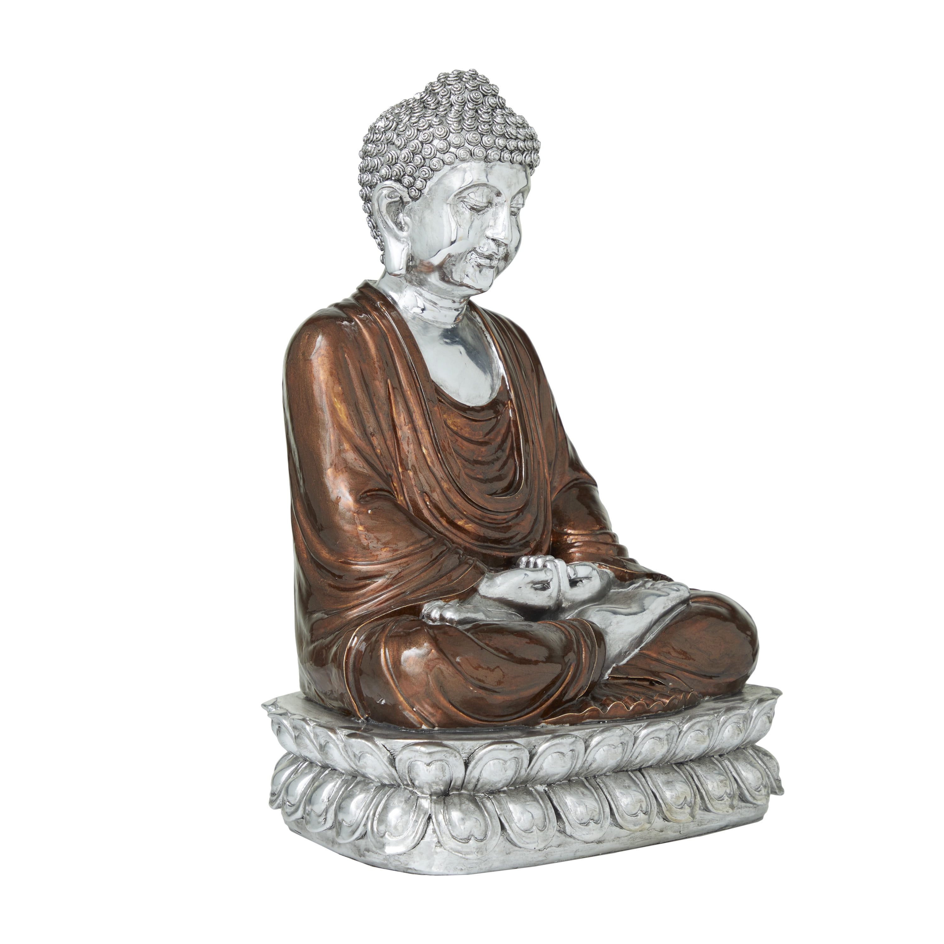 DecMode 9"W, 16"H Polystone Eclectic Sculpture, Copper, 1-Piece