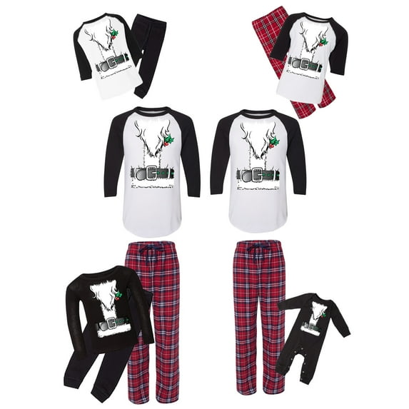 Awkward Styles Matching Christmas Pajamas Set Red Santa Family Sleepwear