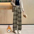 thumbnail image 2 of Sngxgn Pants for Women High Waisted Casual Pants Baggy Stretchy Wide Leg Streetwear with Pockets(Coffee,XL), 2 of 9