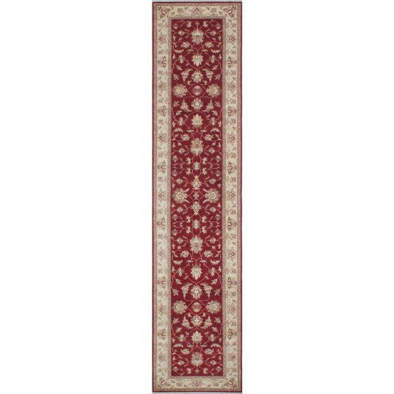 Yousafi Jax Burgundy/Ivory Rug, 2'7" x 11'3"