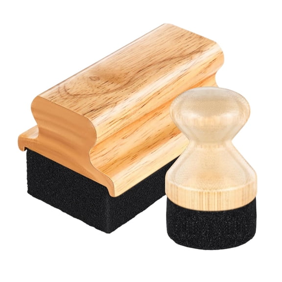 2 Pcs Cutting Board Oil Wax Applicator Butcher Block Mineral Brush Wooden Bamboo Cream with Handle