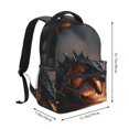 thumbnail image 2 of Disketp Fiery Black Dragon Attack Mochila Estampada para Hombre y Mujer – Mochila Ligera Clásica con Múltiples Bolsillos para Universidad, Trabajo y Viajes-One Size, 2 of 5