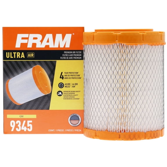FRAM Ultra Air XGA9345, Premium Engine Air Filter for Select General Motors Vehicles Fits select: 2002-2009 CHEVROLET TRAILBLAZER, 2002-2009 GMC ENVOY