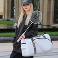 thumbnail image 4 of ziyahi Large Capacity Badminton Kit Bag For Convenient Storage Badminton Racket Bag Badminton Bag white, 4 of 6