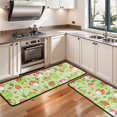 thumbnail image 3 of Kitchen Rugs Sets Of 2,Red Mushroom Frog Green Pattern Anti Fatigue Kitchen Mat Rugs Non Slip Washable,Decorative Kitchen Floor Mats for Kitchen,Sink,Laundry,17"x47"+17"x47", 3 of 5