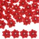 thumbnail image 1 of Uxcell 100-Pack Flores de Cinta de Satén, Flores de Tela Mini de 1.2 Pulgadas con Strass para Manualidades y Proyectos de Bricolaje Rojo Brillante, 1 of 1