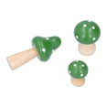 thumbnail image 4 of M Buder Wooden Mushroom Decor 3 Pcs Set Cute Desktop Figurines Green Colorful Ornaments for Home Office Living Room Nursery Decoration 2.87 inches / 7.3 cm Tall Crafted Art Knick-Knacks, 4 of 9