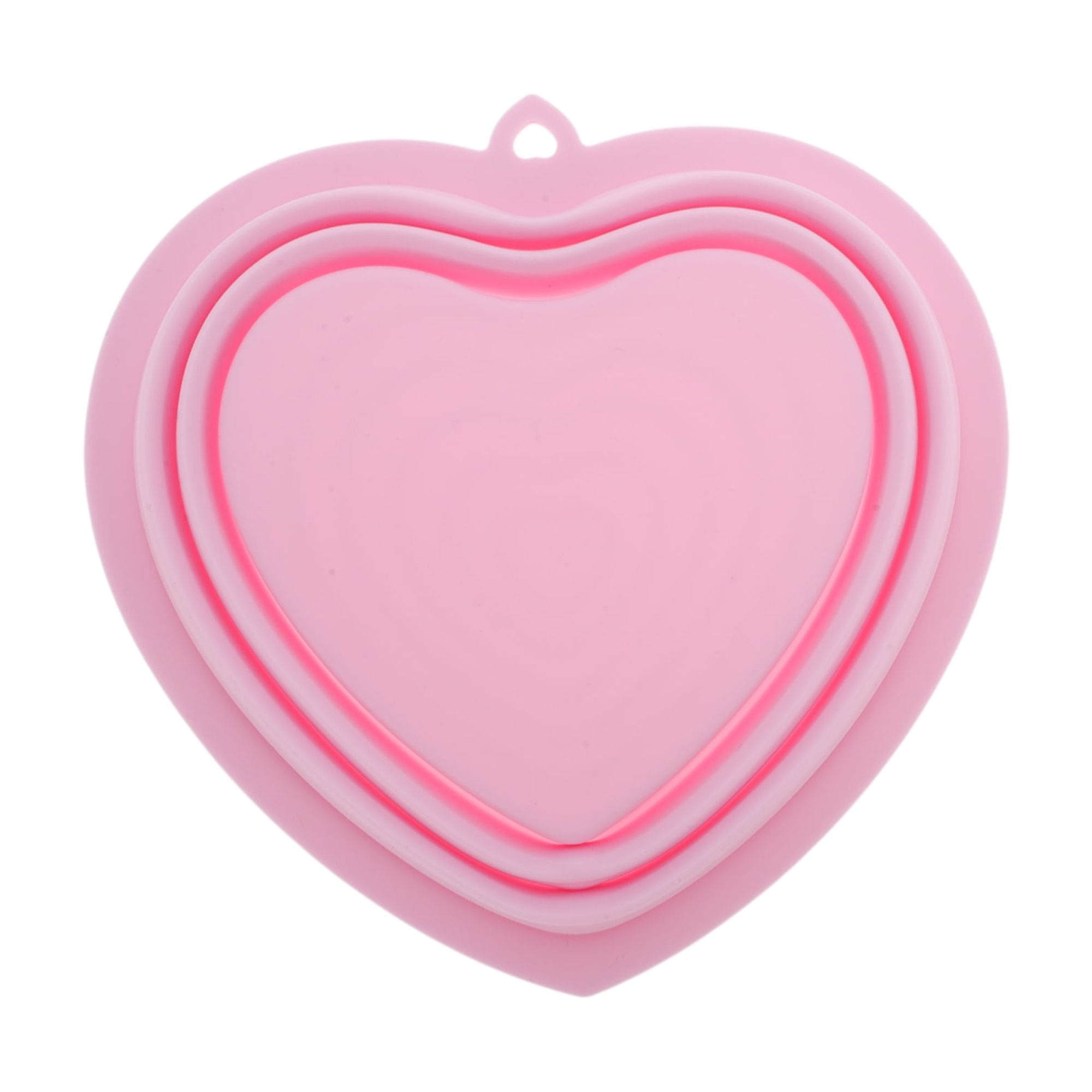 Unique Bargains 1pc Portable Heart Makeup Brush Cleaning Mat Pink