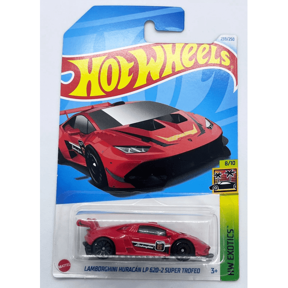 Hot Wheels Lamborghini Huracan LP 620-2 Super Trofeo, 1:64 Scale, Red, HW Exotics 8/10