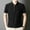 Black, variant on 3XLT Men's Polo Shirts With Collar Big And Tall Under $20 Solid-Color Fashionable Loose Casual Button Short Sleeve Turndown Collar Blouse Shirt
